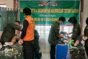 Hari Pertama Dibuka Satgas TMMD Ke-119 Ada Khitan Gratis dan Akupuntur Bersama Kodim 0725/Sragen