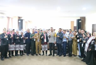 Polres Tulang Bawang Gelar Pengamanan Secara Ketat Rapat Pleno Hasil Pemilu 2024 Tingkat Kabupaten