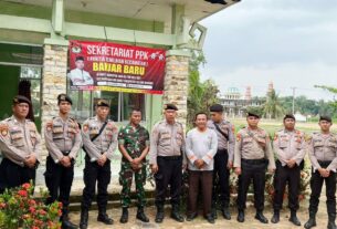 Samapta Polres Tulang Bawang Masif Menggelar Patroli Dialogis ke PPK dan Kantor Penyelenggara Pemilu