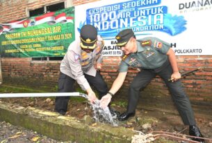 Dandim 0726/Sukoharjo Letkol Slamet Riyadi, Resmikan Sumur Bor Di Masjid Nur Rohmah