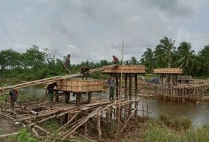 Mewujudkan Impian Warga Kec. Lalan Satgas TMMD Ke 119 Kodim 0401/Muba maksimalkan pengerjaan badan jalan