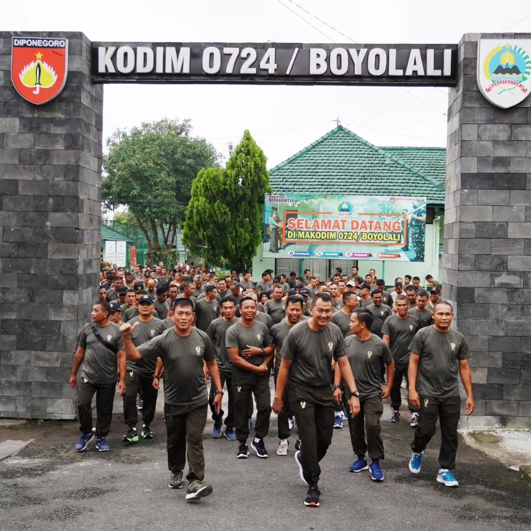 Olahraga Bersama dan Jam Komandan, Dandim Boyolali Apresiasi Anggota