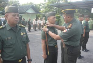 Dandim Boyolali Pimpin Upacara Korps Raport Kenaikan Pangkat