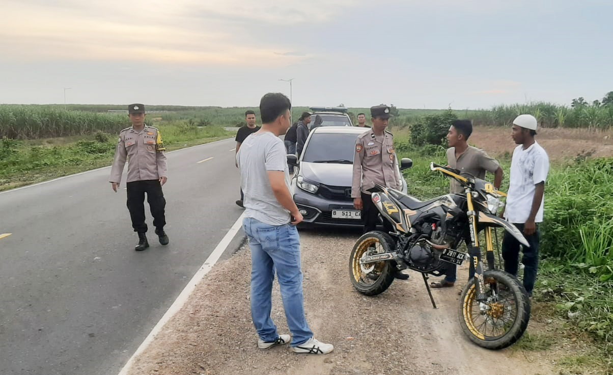 Gelar Patroli Cegah Aksi Balap Liar di Jalan Lintas Rawa Jitu PT BNIL, Polsek Banjar Agung Amankan Sepeda Motor
