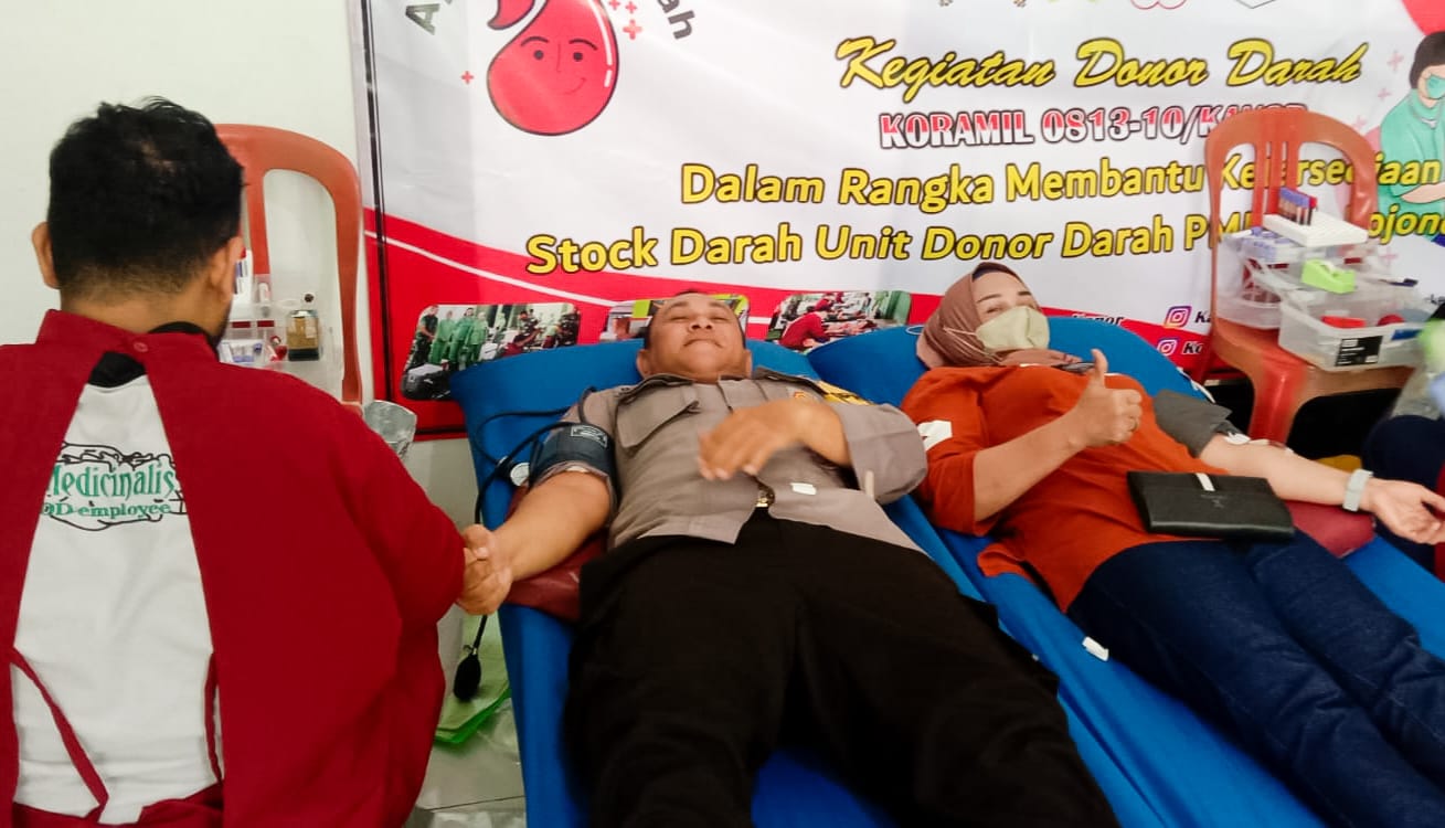 Peduli Sesama, Koramil Kanor Bojonegoro gelar Bakti Sosial Donor Darah