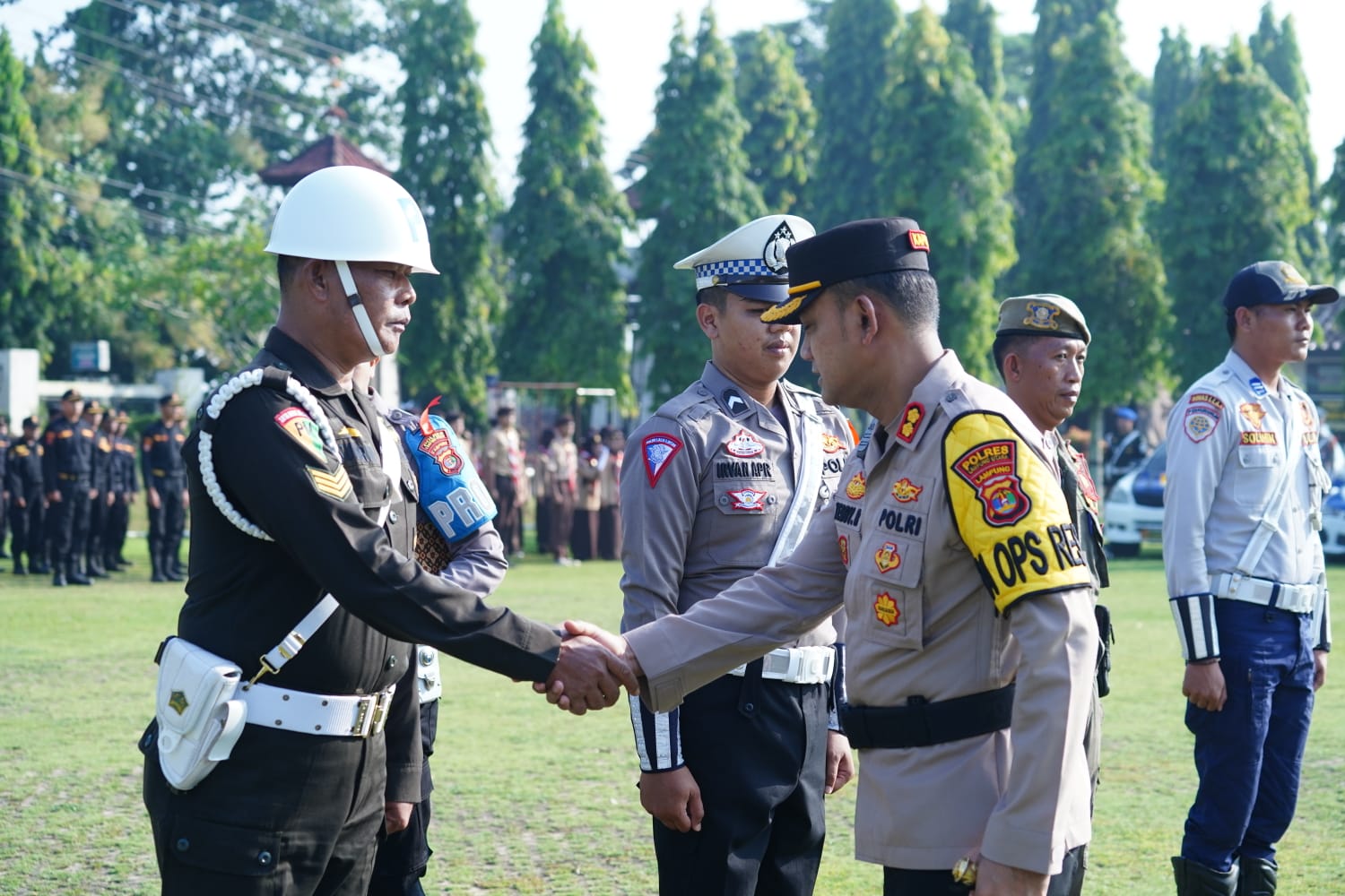 Polres Lampung Utara Apel Gelar Pasukan Operasi Terpusat Ketupat 2024