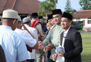 Polres Lampung Utara Gelar Sholat Idul Fitri 1445 H dan Open House