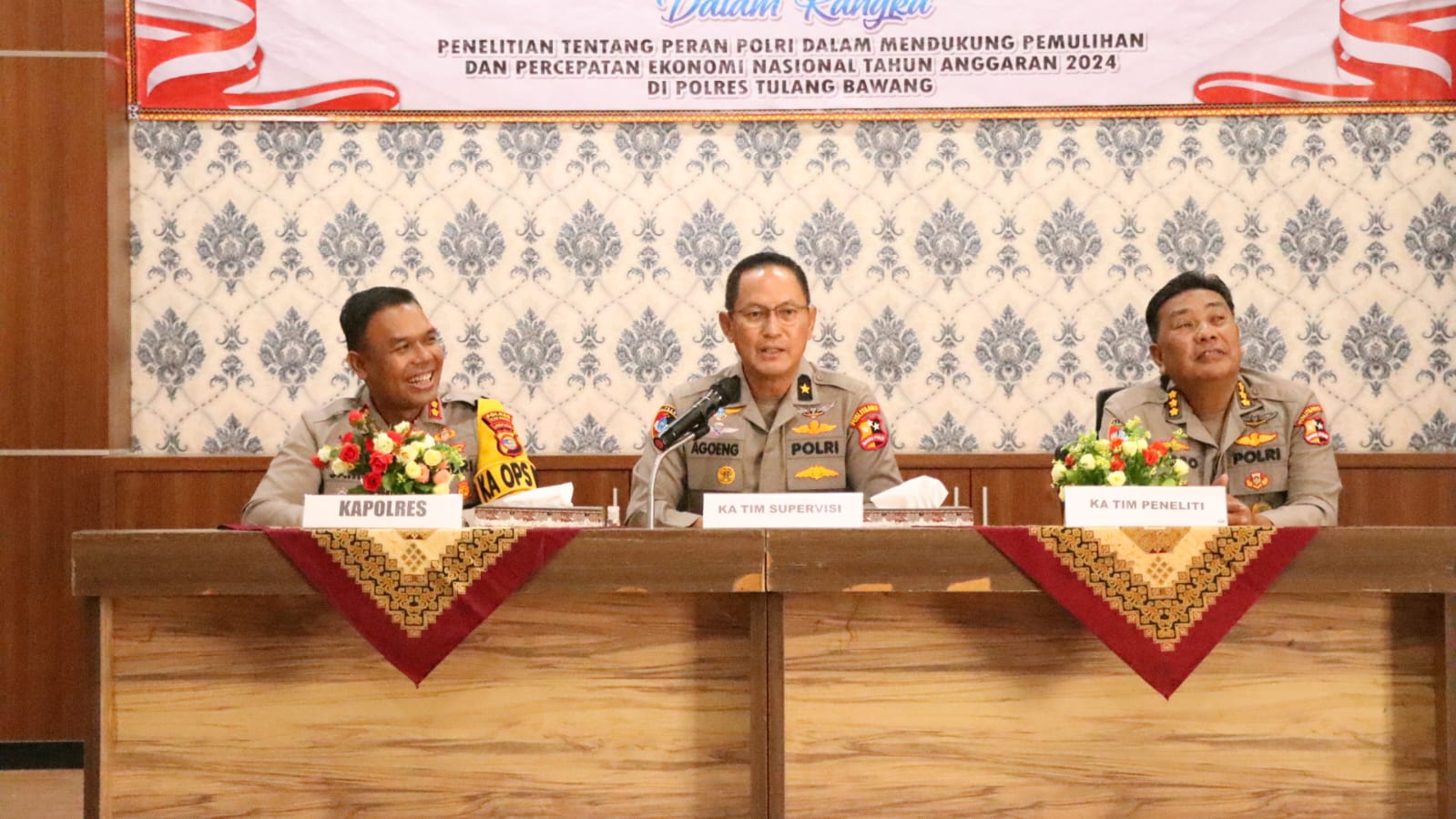 Puslitbang Polri Gelar Supervisi dan Penelitian Tentang PEN di Polres Tulang Bawang