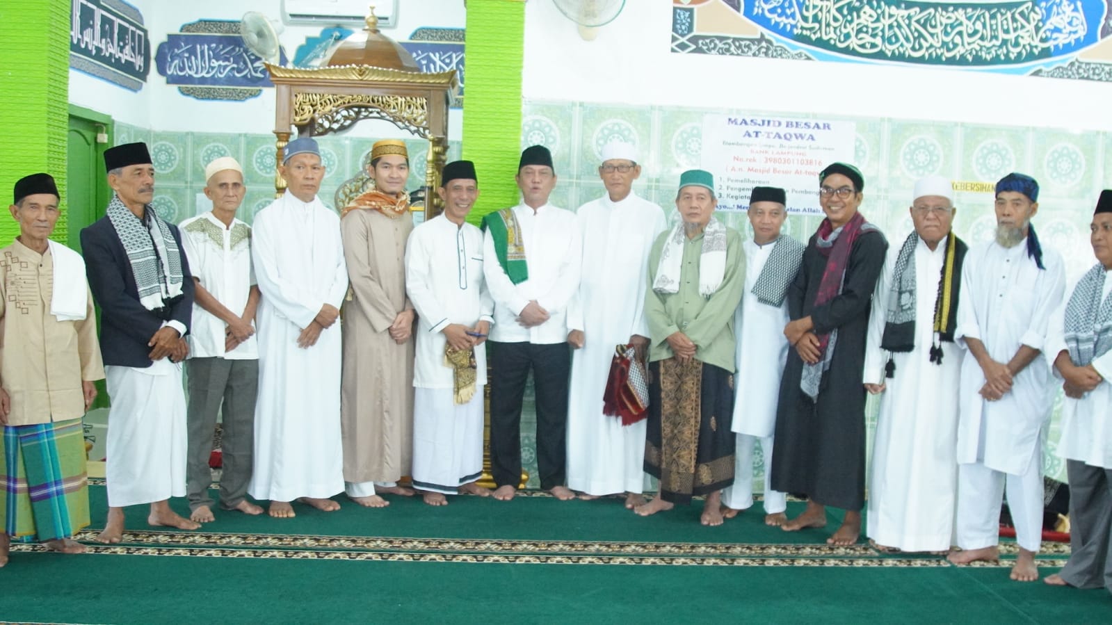 Wabup Way Kanan Sholat Id di Masjid At Taqwa Blambangan Umpu