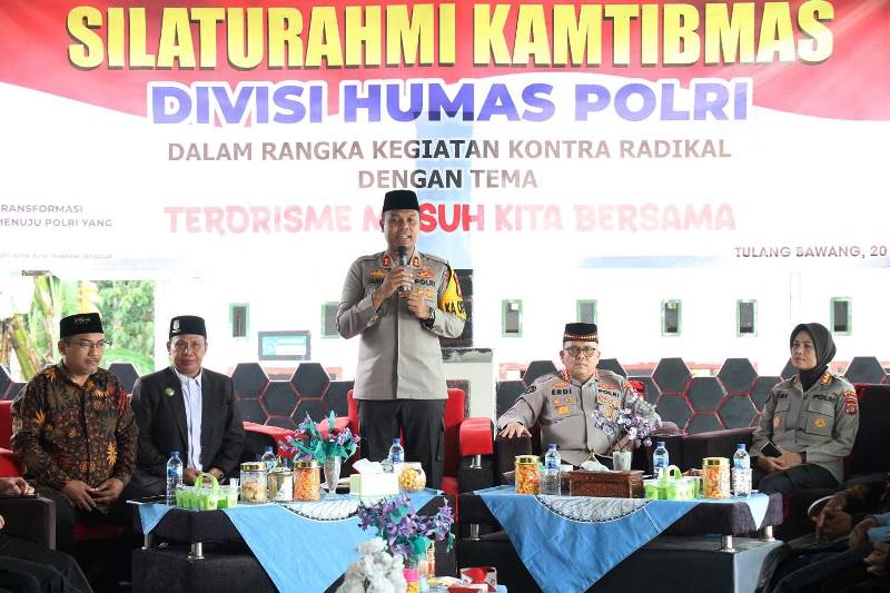 Div Humas Polri Gelar Literasi Kontra Radikal di Tulang Bawang, AKBP James: Terorisme Musuh Kita Bersama