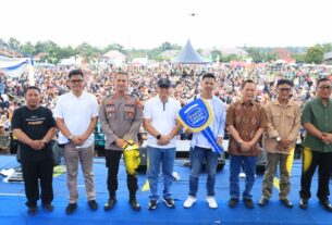 Polres Tulang Bawang Kerahkan Puluhan Personel Amankan Konser Literasi Digital Kominfo RI