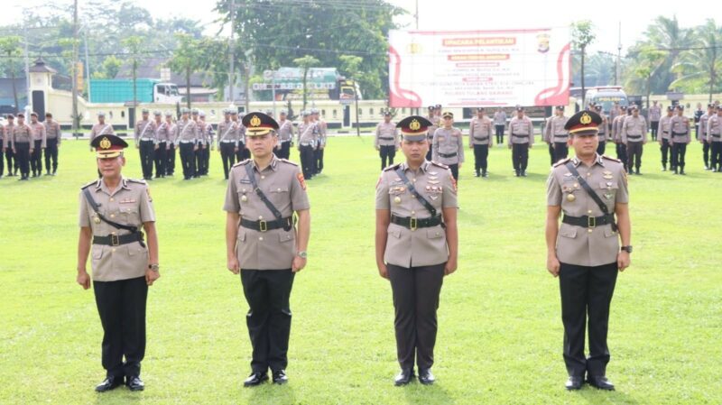 Kapolres Tulang Bawang Pimpin Upacara Pelantikan dan Sertijab, Berikut Nama-namanya