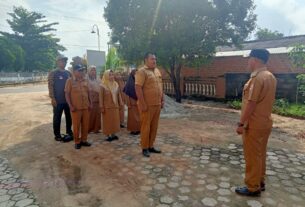 Tingkatkan Kedisiplinan dan Patuhi Aturan Kepala Tiyuh Margo Dadi Feri Saputra Pimpin Apel