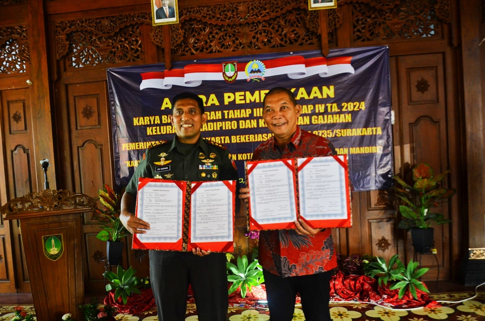Karya Bakti Daerah Tahap III Dan IV di Wilayah Kodim 0735/Surakarta Resmi Dibuka, Sasaran Meliputi Fisik Dan Non Fisik