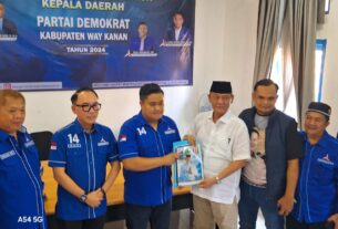 Kembalikan berkas penjaringan di Partai Demokrat, bakal Calon Bupati Ali Rahman Pinang Ayu Asalasiyah sebagai Wakilnya