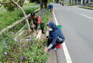 Melalui Kerja Bakti, Tumbuhkan Kebersamaan Antara Babinsa Sumber Dengan Warga Binaan