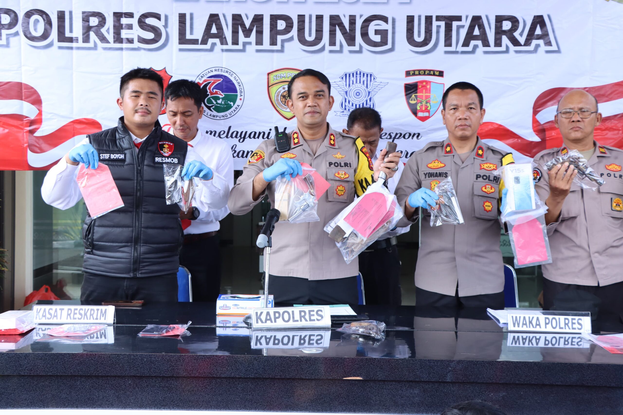 Rangking 1 Capaian Operasi Sikat Krakatau 2024, Polres Lampung Utara Ungkap 54 Kasus Kejahatan