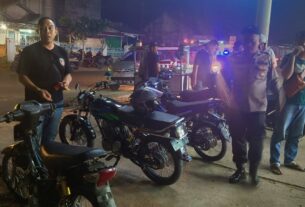 Cegah Aksi Balap Liar di Malam Hari, Polsek Banjar Agung Sita 14 Unit Sepeda Motor Gunakan Knalpot Brong