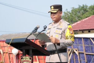 Kapolres Tulang Bawang Pimpin Upacara Sertijab Kasat Reskrim dan Kasat Narkoba