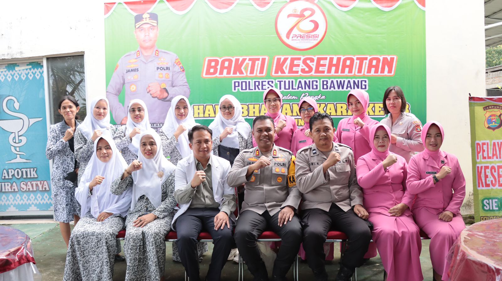 Seksi Dokkes Polres Tulang Bawang Gelar Bakti Kesehatan KB Gratis, AKBP James: Sebanyak 78 Warga Yang Mengikuti Kegiatan