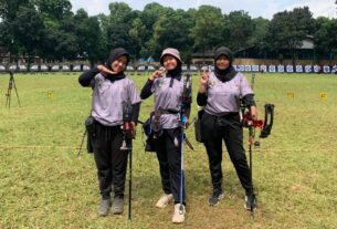 Alzena Meisya Khalida, Batrisya Destrin Saryanto & Adzka Qonita Rahmi, Raih Medali Emas Divisi Compound Beregu Putri U15 BOAC#6 Piala Presiden RI