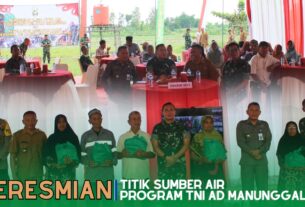 Dandim Bojonegoro hadiri Peresmian Serentak 2.664 Titik Sumber Air Program TNI AD Manunggal Air