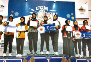 BAI : Lusyana + Adila + Meisya, Raih Medali Emas Kejuaraan Panahan UGM Open Archery Series 2 Indoor Championship Yogyakarta