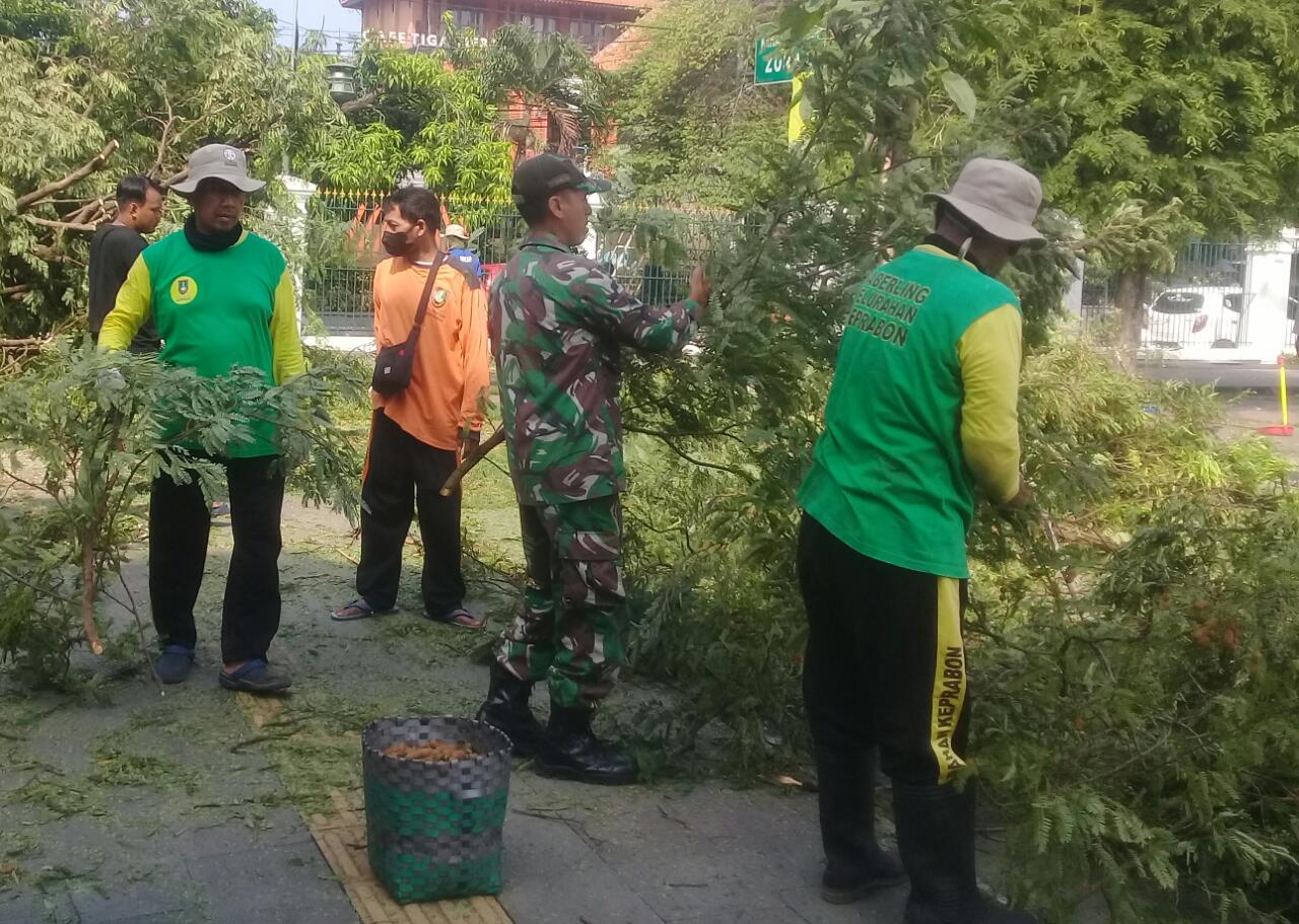 Kerja Bakti Babinsa Keprabon Bersama Abdi Dalem Menyasar Lapangan Pamedan Puro Mangkunegaran