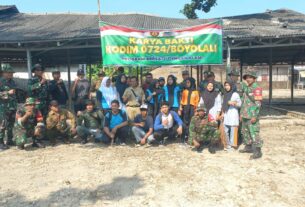 Kodim Boyolali Karya Bakti di Dua Pasar Tradisional Sekaligus