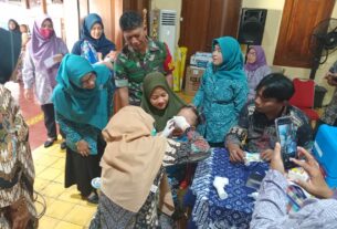 Peduli Kesehatan, Babinsa Laweyan Dampingi Posyandu Balita Dan Ibu Hamil Di Wilayah Binaan