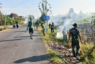 Peringati Hari Lingkungan Hidup Sedunia 2024, Babinsa Kodim Bojonegoro dan Masyarakat Karya Bakti Bersama