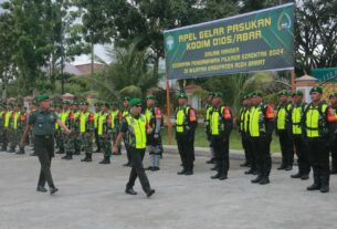 Persiapan Hadapi Pilkada Serentak Tahun 2024, Kodim 0105/Abar Apel Gelar Pasukan