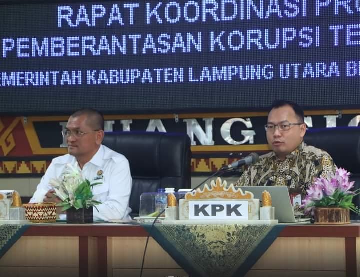 Pj. Bupati Lampung Utara Hadiri Rapat Koordinasi Program Pemberantasan Korupsi Terintegrasi bersama KPK-RI