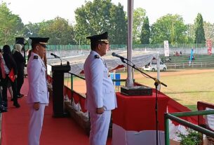 Pj. Bupati Lampura bertindak sebagai Inspektur Upacara HUT RI ke-79
