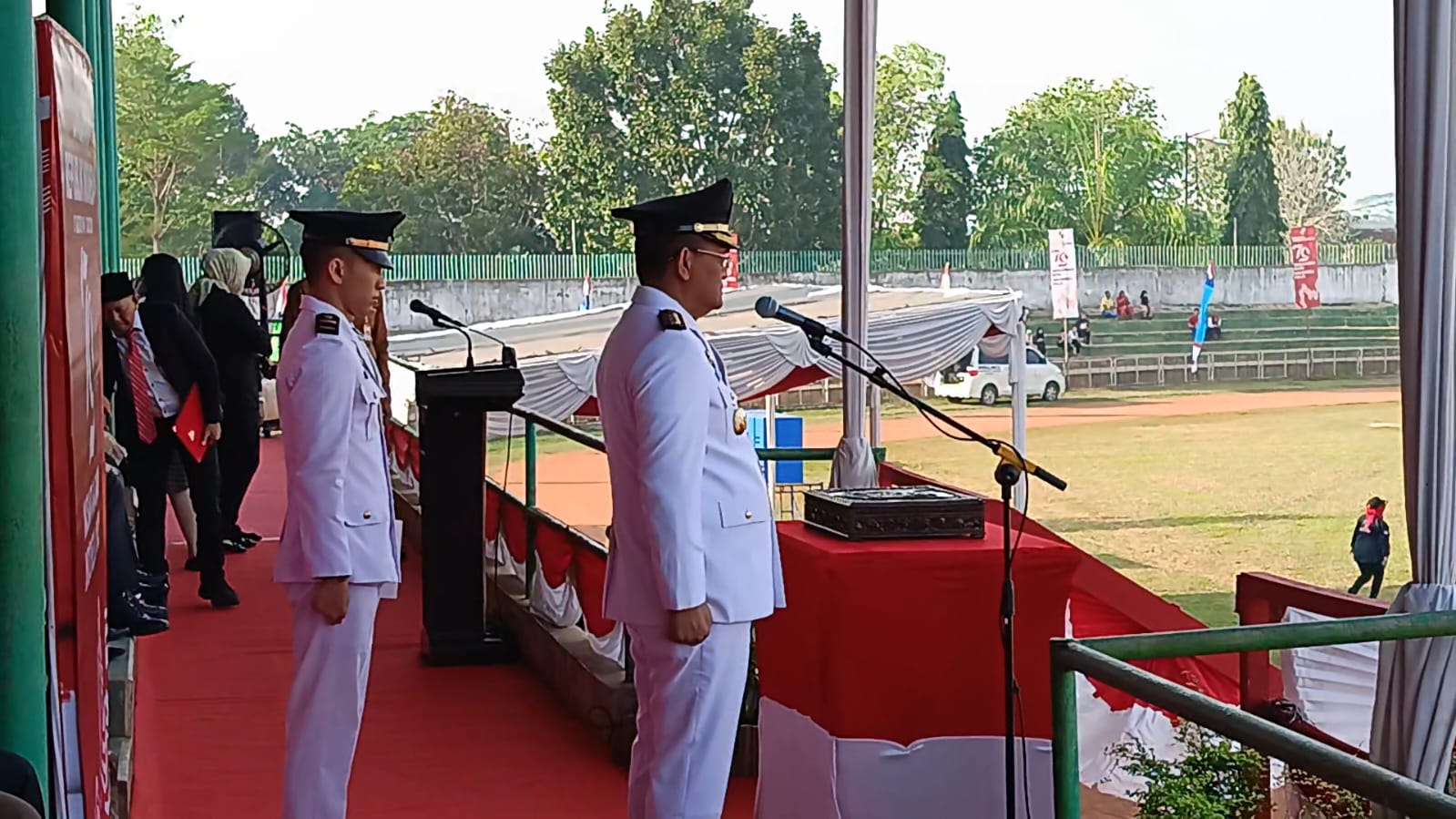 Pj. Bupati Lampura bertindak sebagai Inspektur Upacara HUT RI ke-79