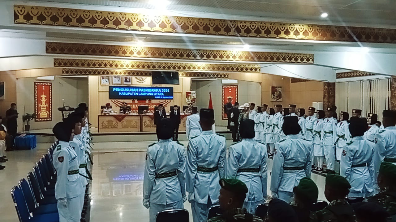 Pj. Bupati Lampura kukuhkan Paskibraka
