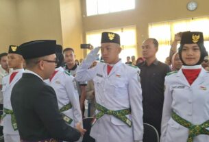 Paskibraka Kabupaten Way Kanan Tahun 2024 Resmi Dikukuhkan