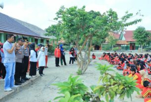 Polres Tulang Bawang Barat Gelar Sosialisasi Anti perundungan/Bullying di SMP 7 Panaragan Jaya