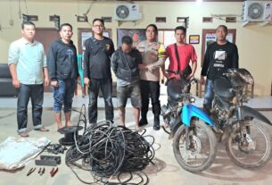Polsek Banjar Tangkap Pelaku Curat Spesialis Kabel Tower Provider, Berikut Kronologisnya