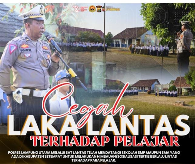 Cegah Laka, Polres Lampura lakukan Sosialisasi Pencegahan