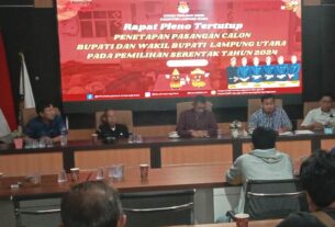 KPU Lampura tetapkan Dua Paslon Bupati dan Wakil Bupati