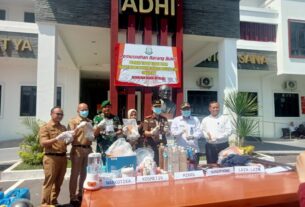 Kodim Boyolali Dukung Pemusnahan Barang Bukti Tindak Kejahatan