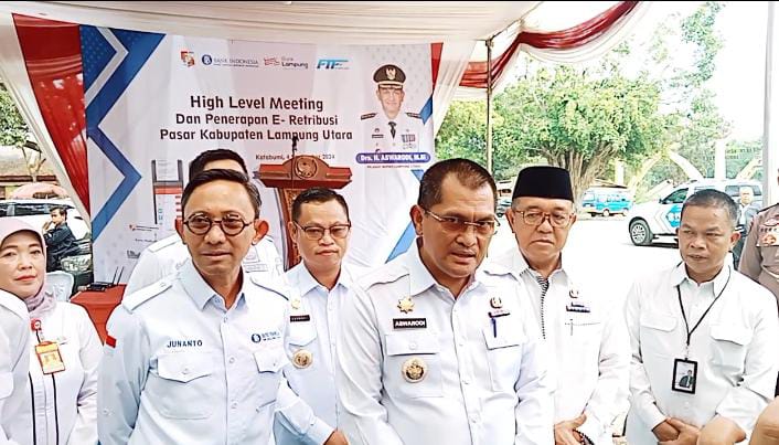 Meminalisir Kebocoran, Pemkab Lampura Lounching E-Retribusi Pasar.