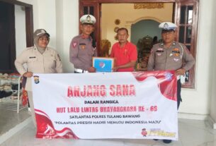 Sambut HUT Lalu Lintas Bhayangkara Ke-69, Polres Tulang Bawang Gelar Anjangsana