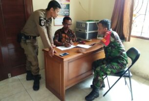 Tingkatkan Kerja Sama, Babinsa Kepatihan Wetan Koordinasi Bersama Satpol PP Dan Perangkat Kelurahan