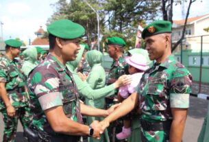 84 Prajurit Kodim 0703/Cilacap Naik Pangkat