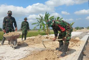 Jelang Penutupan, Satgas TMMD Sengkuyung Tahap IV Laksanakan Finishing