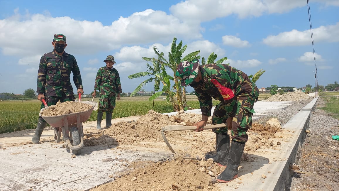 Jelang Penutupan, Satgas TMMD Sengkuyung Tahap IV Laksanakan Finishing