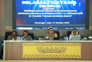 Kapolres Tulang Bawang Barat Menerima Tim Badan Pemeriksa Keuangan Republik Indonesia (BPK RI)