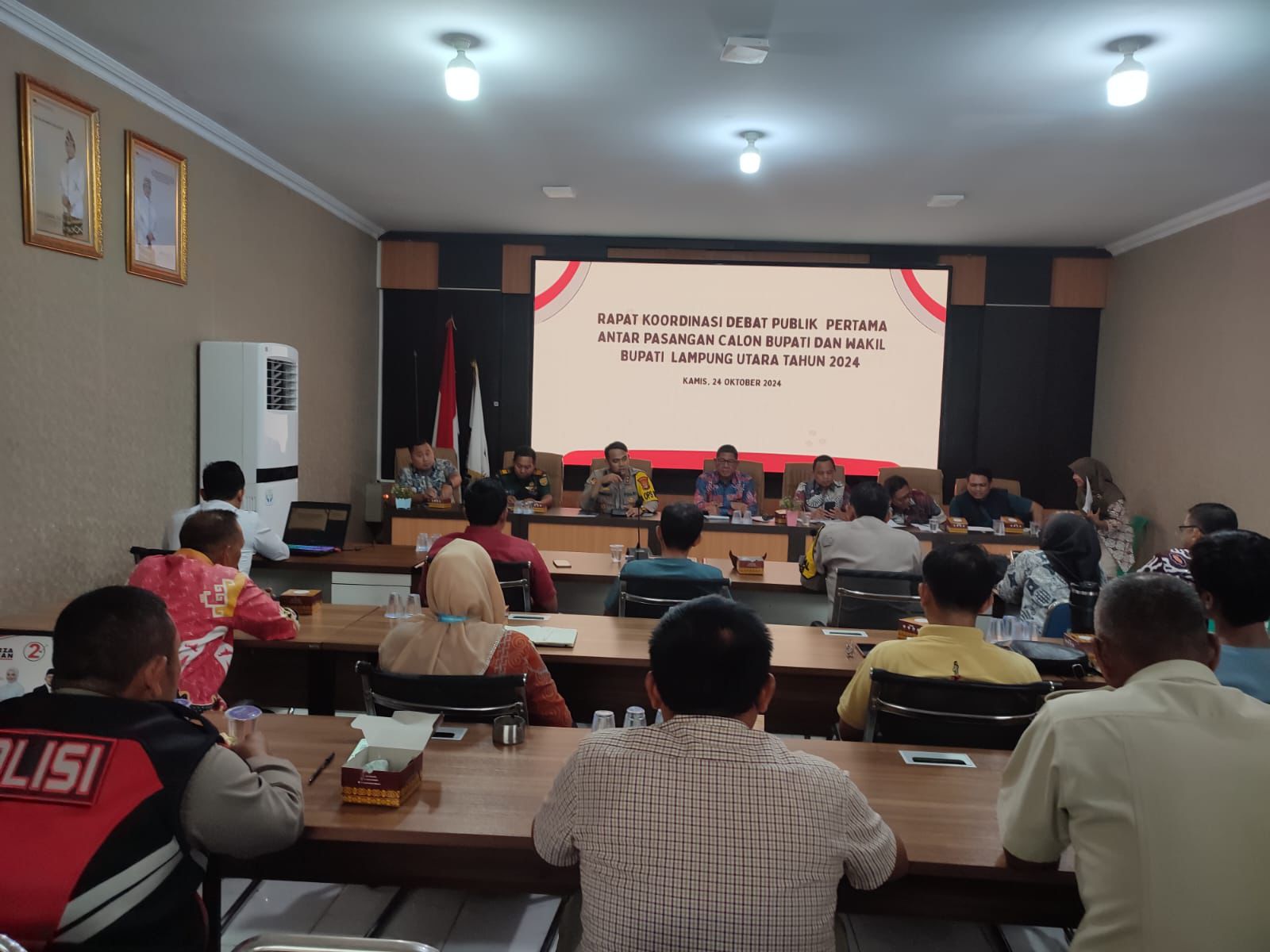 Kesiapan Pengamanan Debat Kandidat, Polres Lampung Utara Gelar Rakor